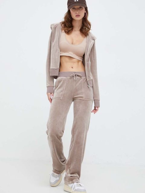 Juicy Couture spodnie dresowe welurowe - zdjęcie produktu nr 1