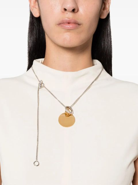 Jil Sander medallion-pendant necklace - Gold