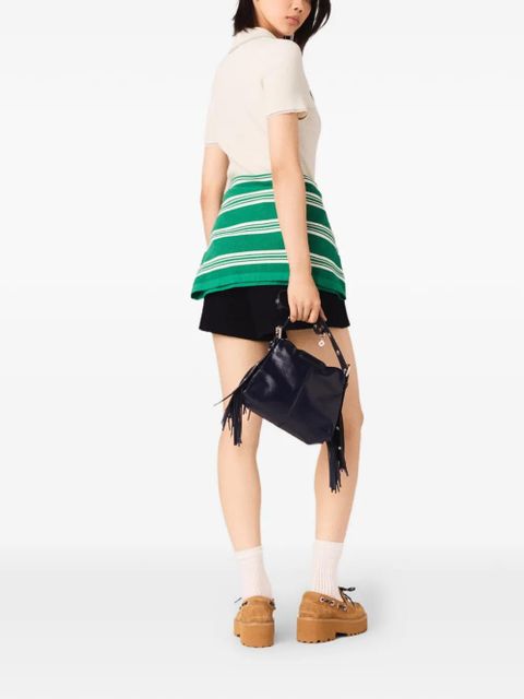 Maje ribbed-knit polo shirt - Neutrals