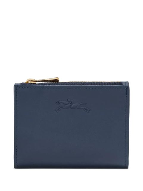 Longchamp logo-embossed compact wallet - Blue - zdjęcie produktu nr 1