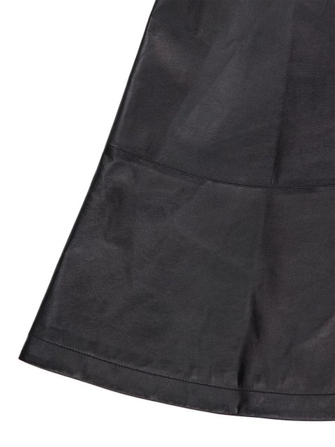 Altuzarra Kirsty gathered leather midi dress - Black