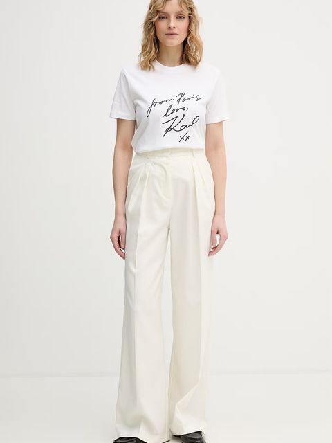 Karl Lagerfeld spodnie damskie bawełniane - zdjęcie produktu nr 1