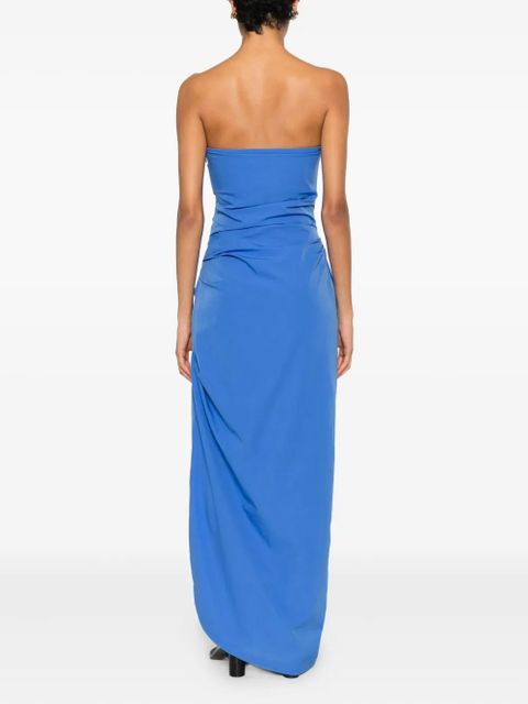 SIR. Sol strapless draped maxi dress - Blue - zdjęcie produktu nr 2