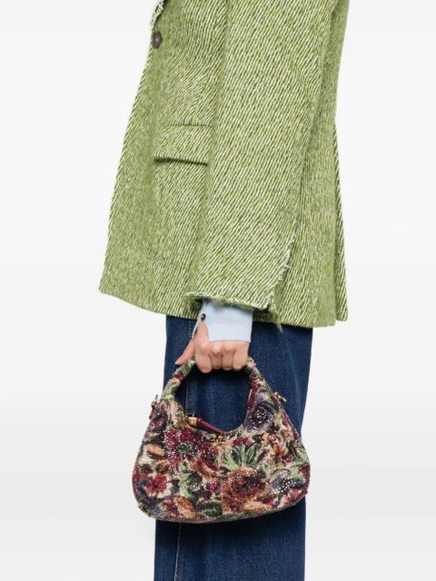 GANNI Tapestry shoulder bag - Red