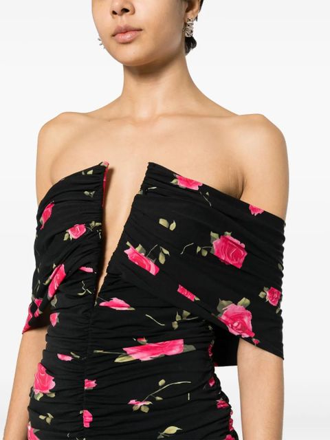 Magda Butrym V-neck ruched dress - Black