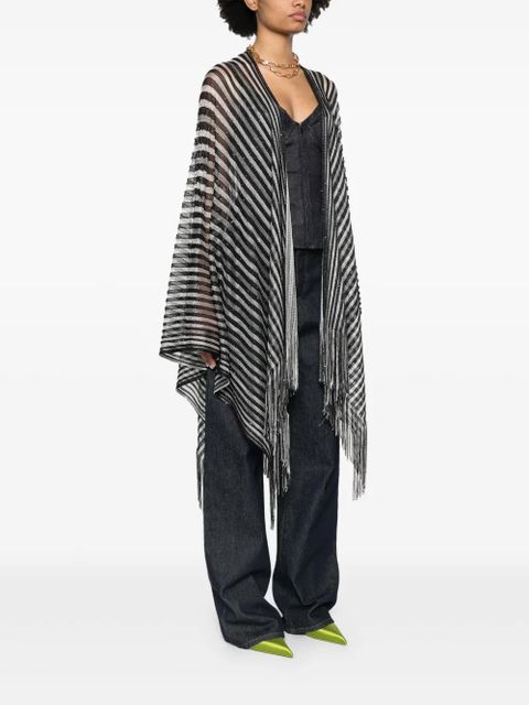 Missoni striped cape - Black