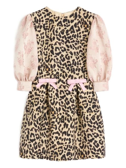 Valentino Garavani leopard-print mini dress - Neutrals