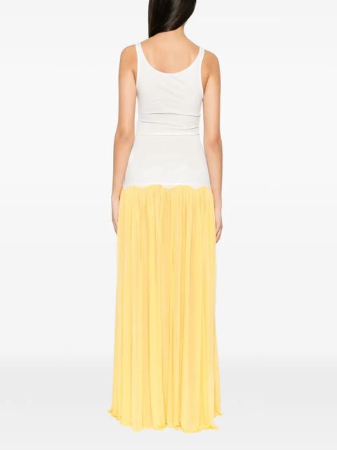 Christopher Esber Verner cut-out lace-trim maxi dress - Yellow