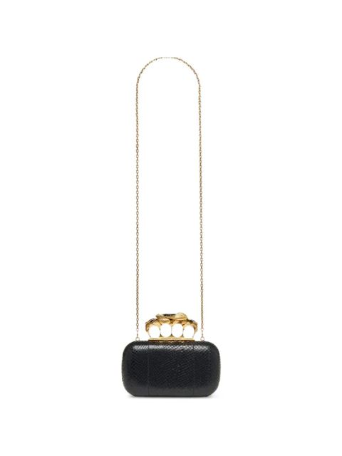 Alexander McQueen The Snake four-ring clutch bag - Black - zdjęcie produktu nr 1