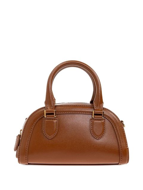 Alexander McQueen mini structured leather tote bag - Brown