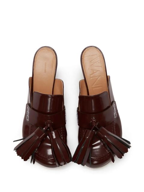 JW Anderson tassel-detail leather mules - Red