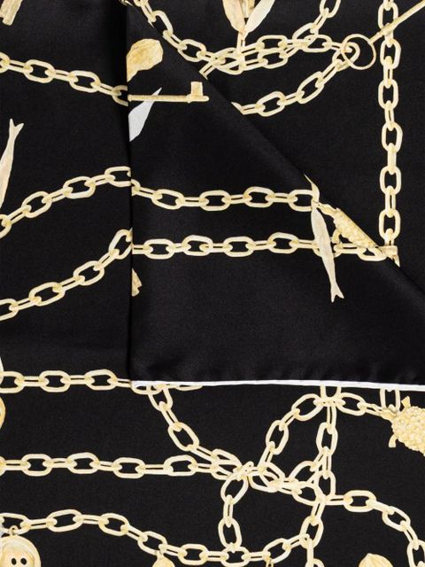 Givenchy chain-motif silk scarf - Black
