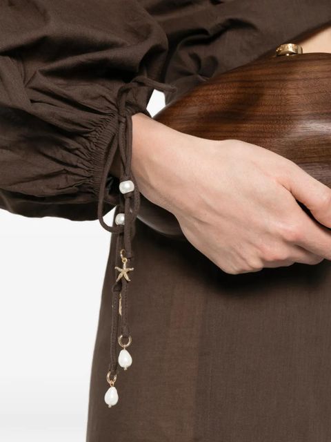 TWINSET tie-front wide-leg top - Brown