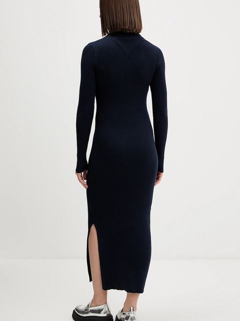 Tommy Jeans sukienka kolor granatowy maxi dopasowana DW0DW21910