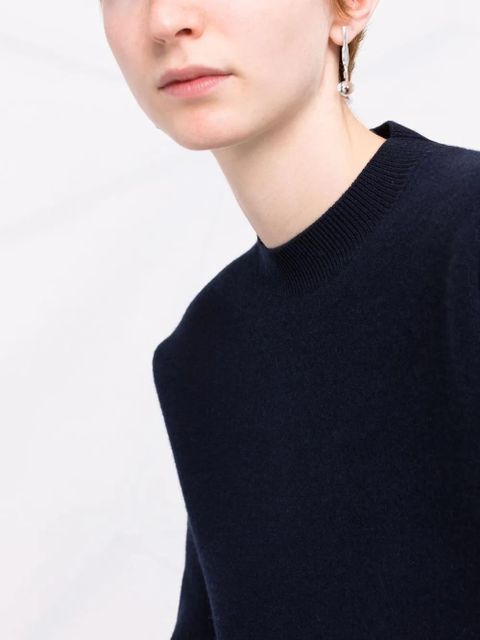 Jil Sander drop-shoulder long-sleeve jumper - Blue