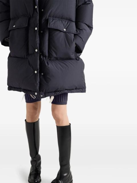 Prada hooded padded coat - Blue