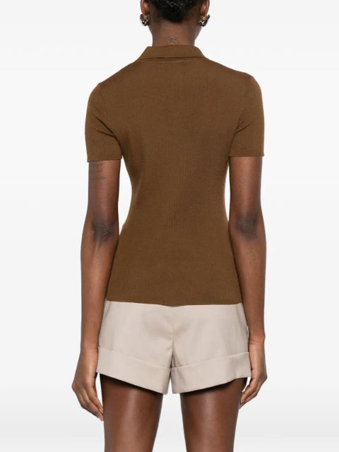 Max Mara Albero V-neck top - Brown