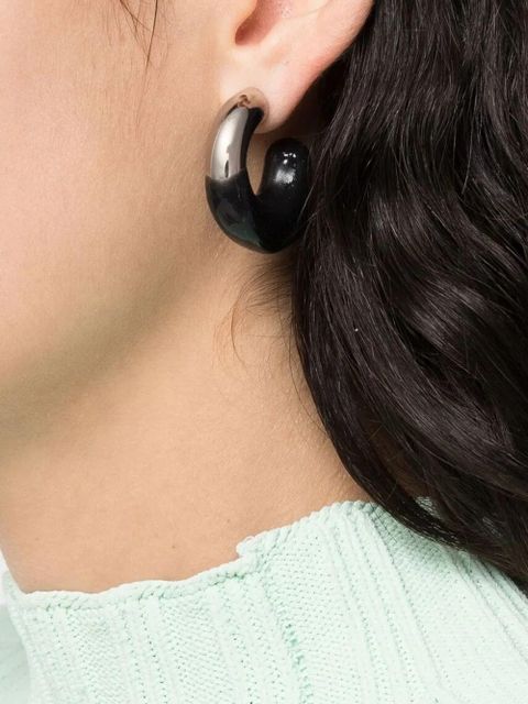 Sunnei Rubberized Small Earrings - Black - zdjęcie produktu nr 2