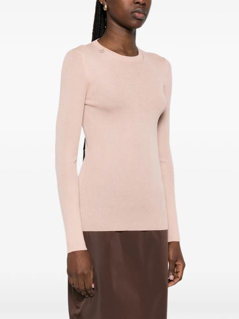 Prada brooch long-sleeve top - Pink