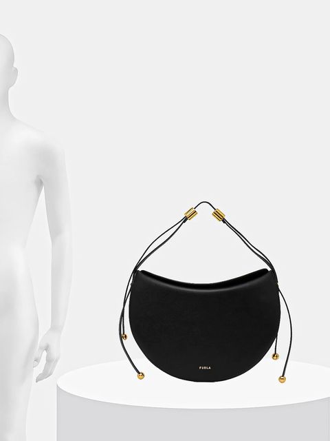 Furla torebka skórzana Moonstone M Shoulder Bag kolor czarny WB01868 BX3104 O6000