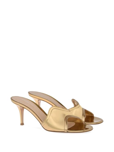Gianvito Rossi 70mm Lucrezia metallic-effect sandals - Gold - zdjęcie produktu nr 2
