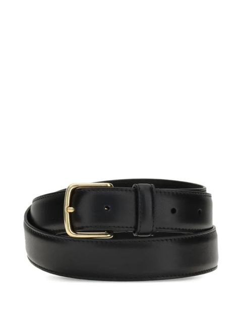 The Row leather buckle belt - Black