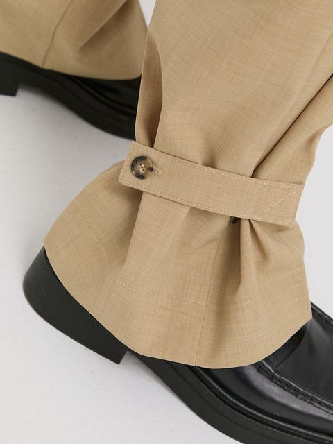 Herskind Spodnie Logan damskie kolor zielony proste high waist