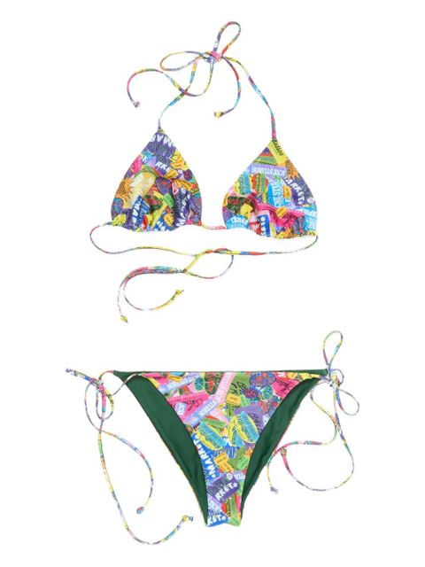 Acne Studios graphic-print bikini - Pink - zdjęcie produktu nr 1