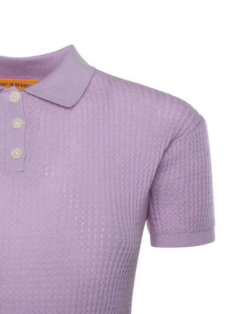 Guest In Residence Shrunken buttoned polo top - Purple