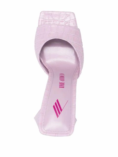 The Attico crocodile-effect leather sandals - Pink - zdjęcie produktu nr 2