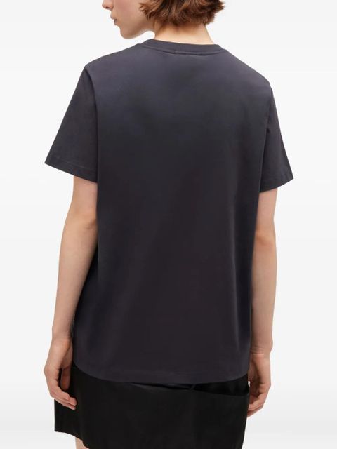 GANNI floral-print graphic T-shirt - Grey