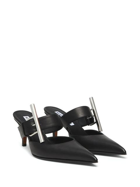 Alexander McQueen 70mm Francisco leather mules - Black - zdjęcie produktu nr 2