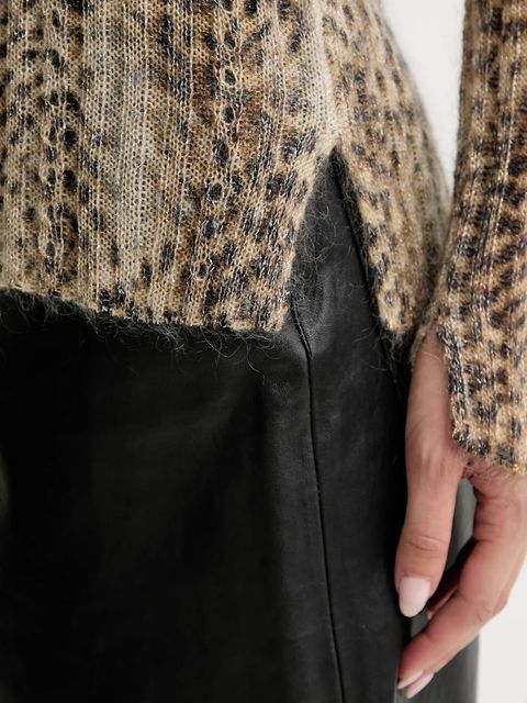 Twinset sweter z wełną damski kolor beżowy lekki z golfem 252TT3490