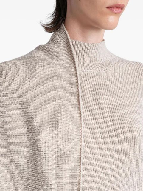 ENTIRE STUDIOS asymmetric ribbed knit sweater - Neutrals