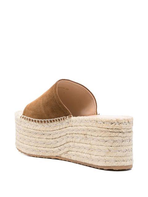 Gianvito Rossi suede heeled espadrilles - Brown