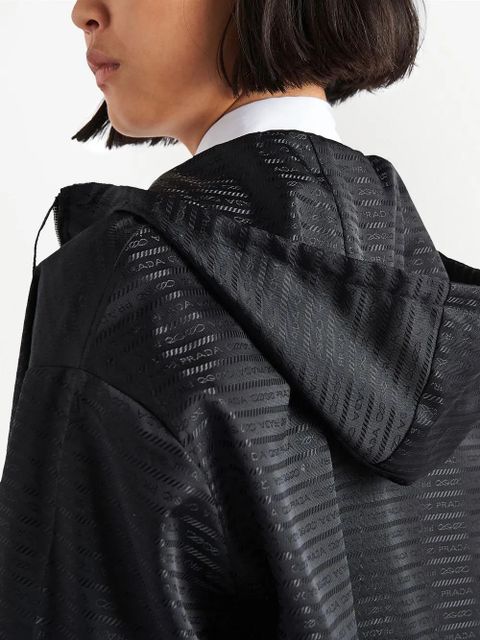 Prada Re-Nylon hooded blouson jacket - Black