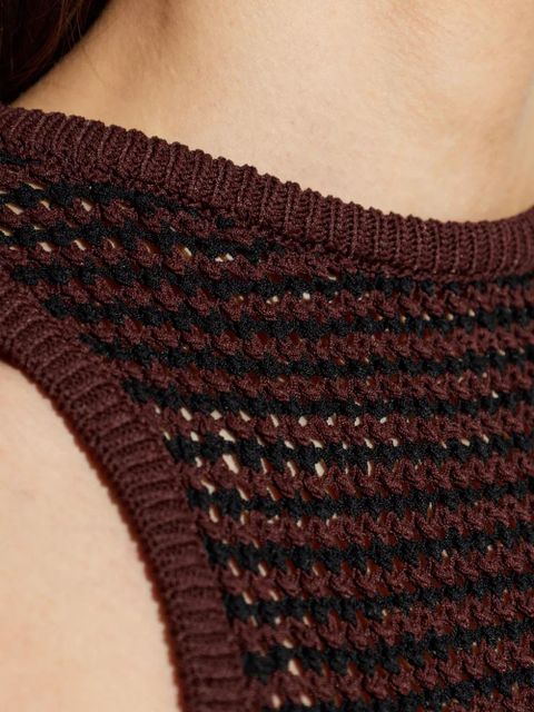 Bond-eye Asher open-knit top - Brown