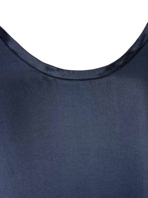 Off-White backless satin midi dress - Blue