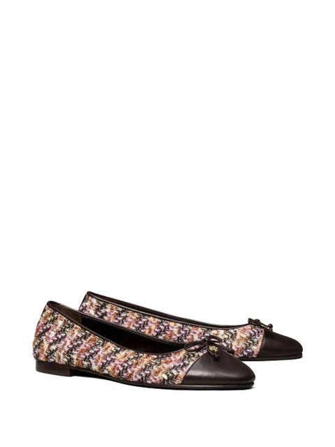 Tory Burch contrasting-toe ballet flats - Pink