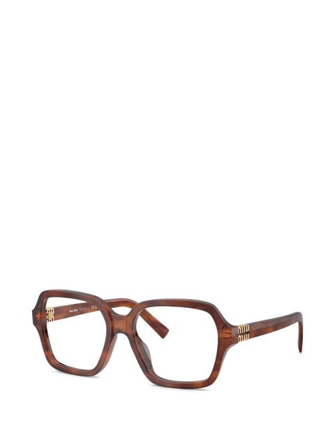 Miu Miu Eyewear square-frame glasses - Brown - zdjęcie produktu nr 2