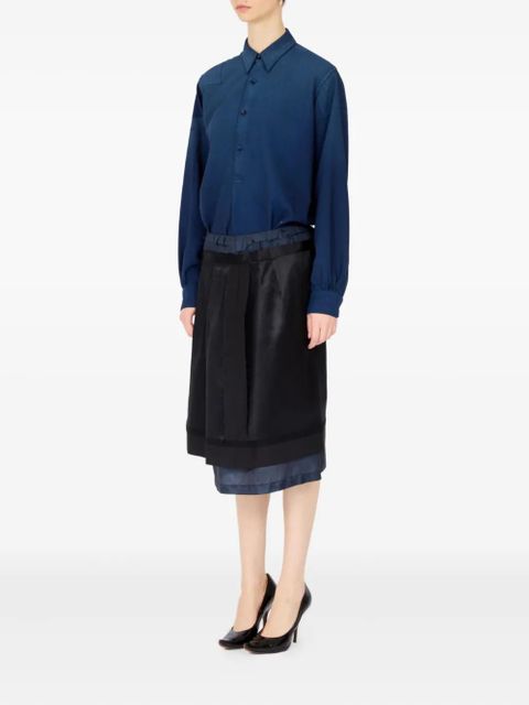 Maison Margiela layered midi skirt - Black - zdjęcie produktu nr 2