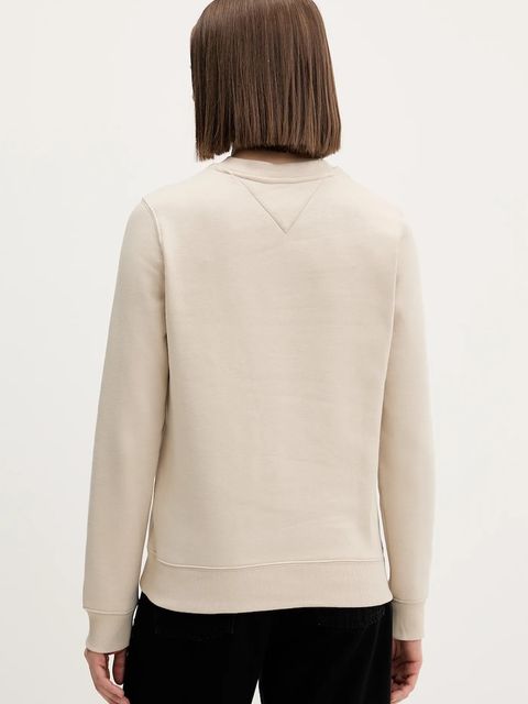 Tommy Jeans bluza damska kolor beżowy gładka DW0DW19959 - zdjęcie produktu nr 2