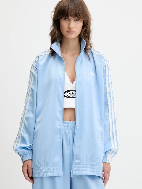 adidas Originals bluza Satin Tt damska kolor niebieski z aplikacją KC8811 - zdjęcie produktu nr 1