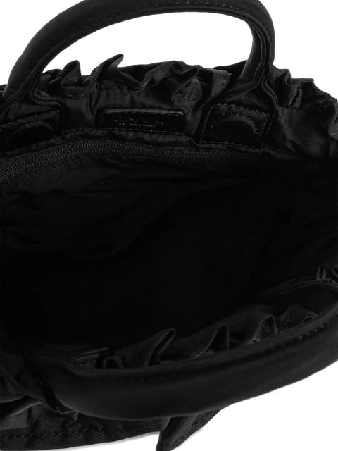 GANNI ruffle-detail tote bag - Black
