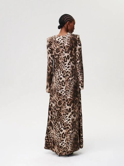 Undress Code sukienka kolor brązowy maxi rozkloszowana 982