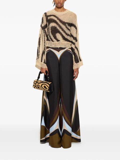 PUCCI Fari-print silk palazzo pants - Black - zdjęcie produktu nr 2