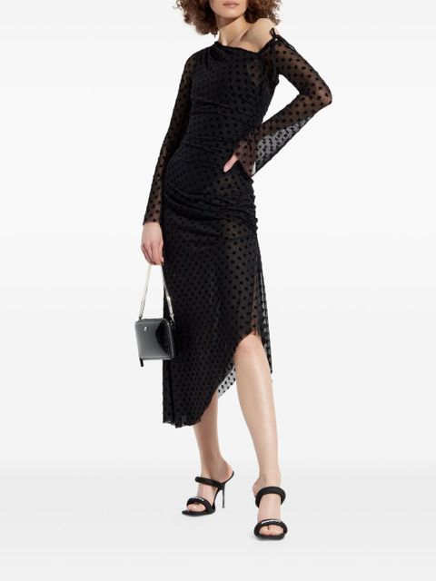 MISBHV logo-flocked midi dress - Black