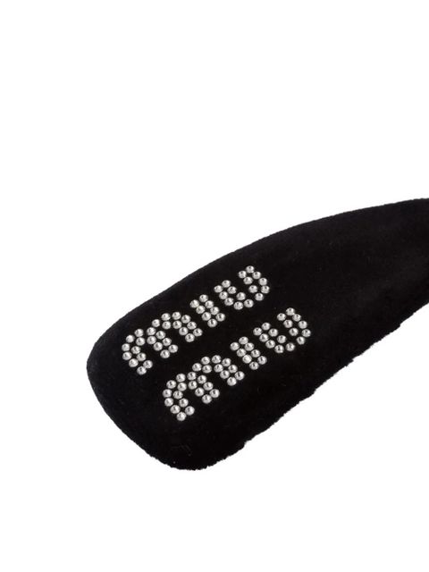 Miu Miu logo-detail hair clip - Black