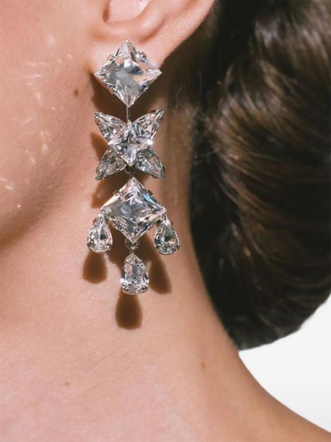Jennifer Behr Raina crystal earrings - Silver - zdjęcie produktu nr 2