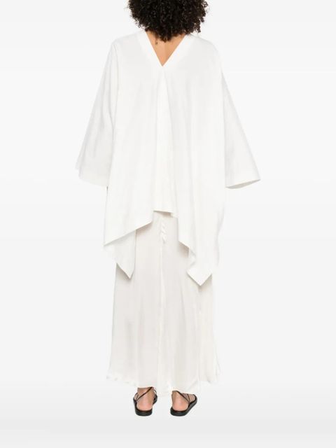 The Row V-neck asymmetric top - Neutrals